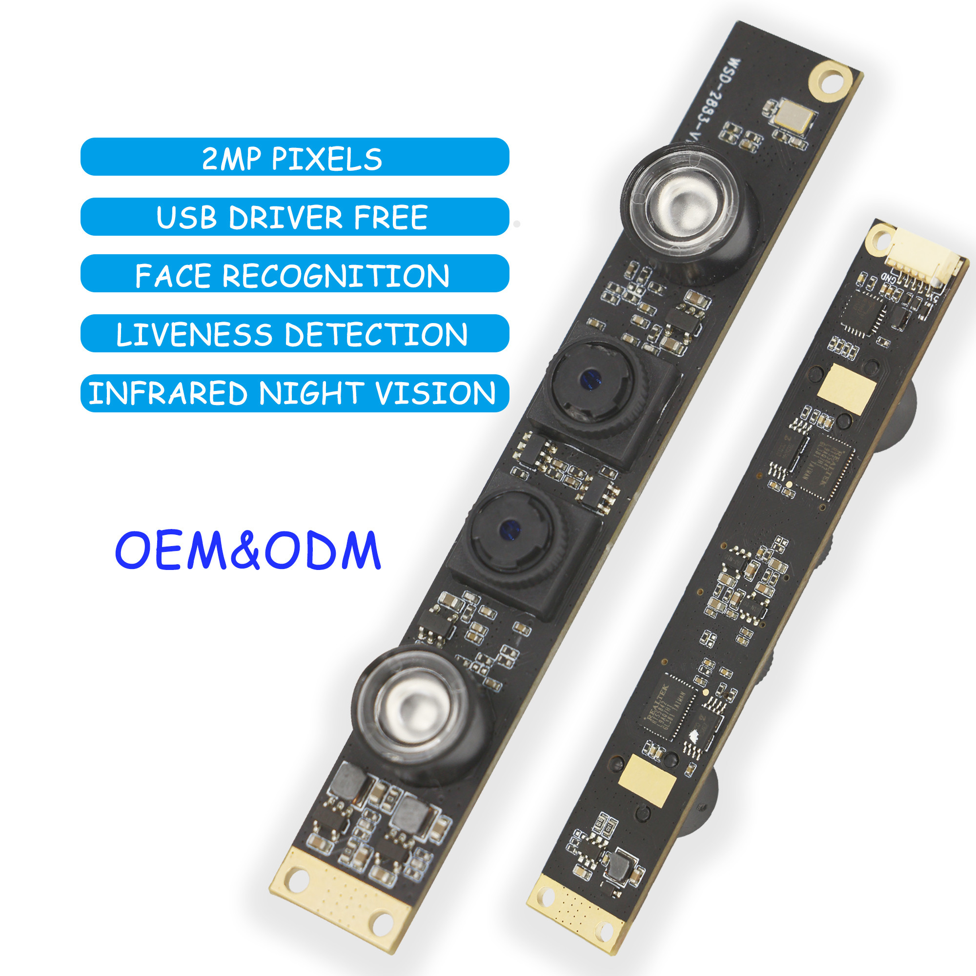 OEM USB Binocular Camera Module WDR UVC HD 2MP RGB Iris 3D Face ...