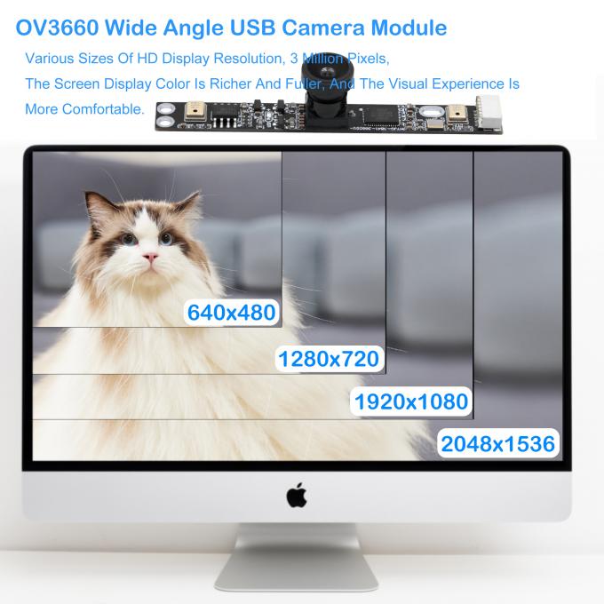 OEM OV3660 120 Degree Infrared Fisheye Camera Module 0.3MP Laptop USB ...